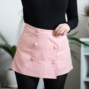 Cute Pink short / mini skirt with front buttons